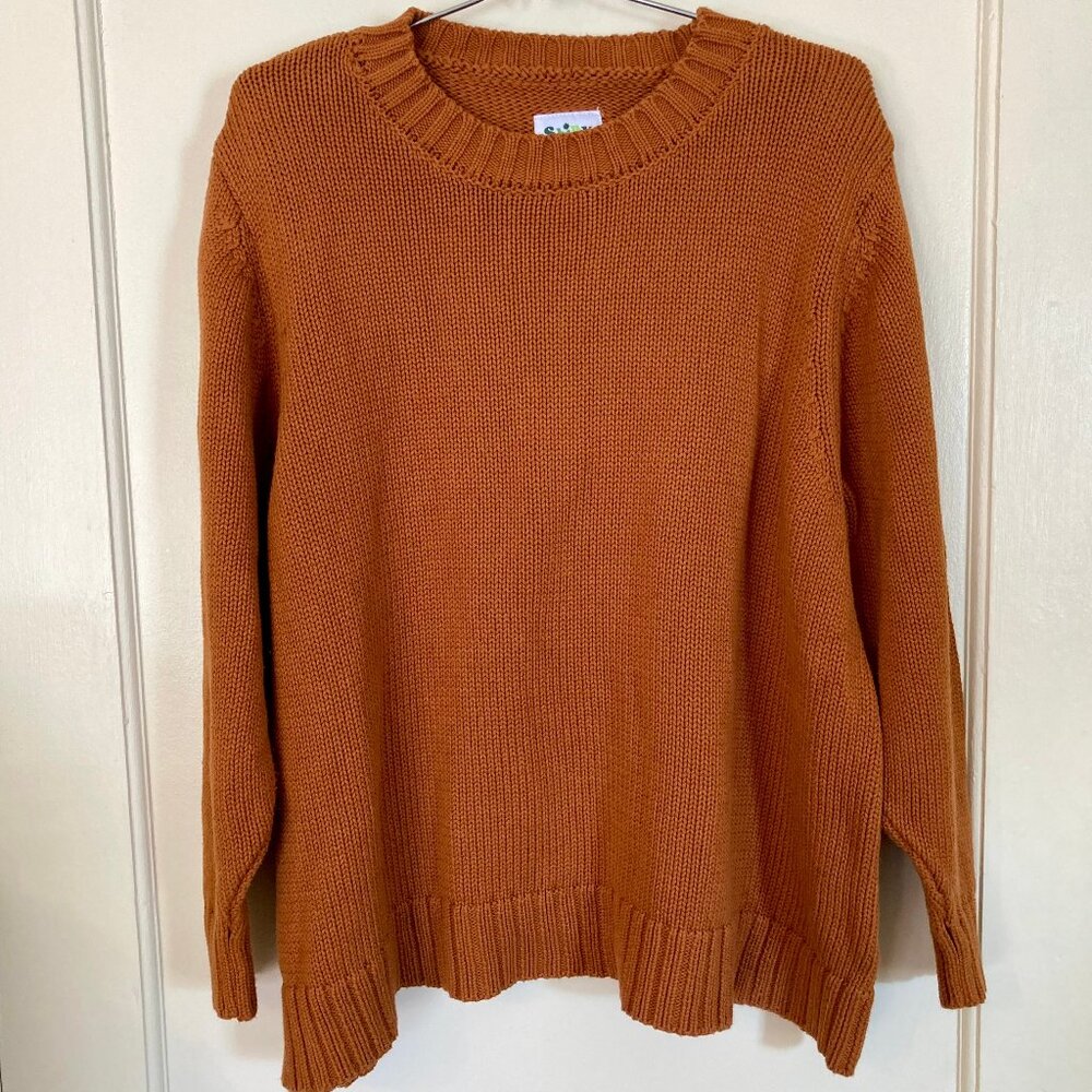 100% Cotton Brown Sweater Shiny by Nature
